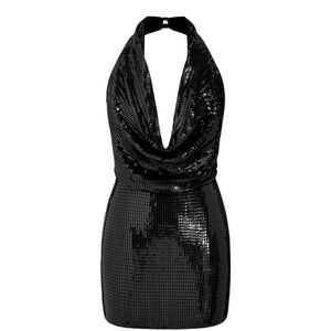 (NWOT) Sequin Halter Dress